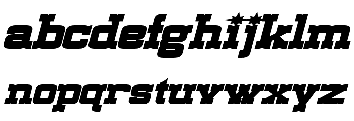 Lassiter Extended Bold Italic Font LOWERCASE