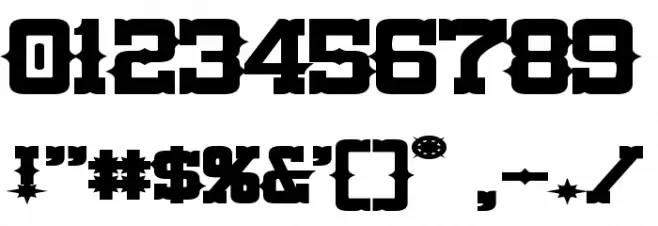 Lassiter Extended Bold Font OTHER CHARS