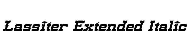 Lassiter Extended Italic Font