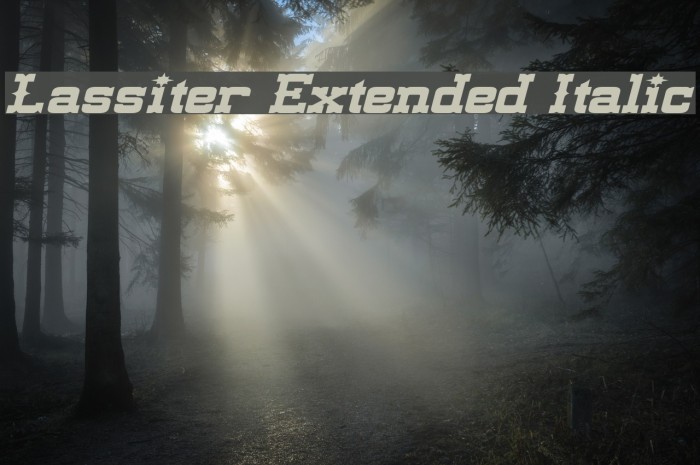 Lassiter Extended Italic Font examples