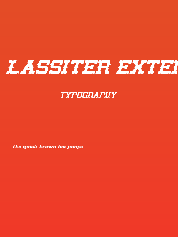 Lassiter Extended Italic Poster