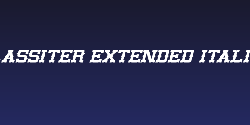 Lassiter Extended Italic Social Header