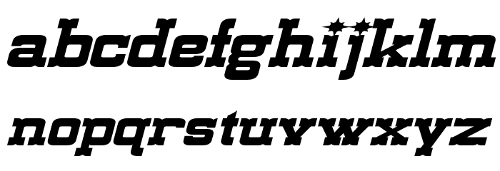 Lassiter Extended Italic Font LOWERCASE