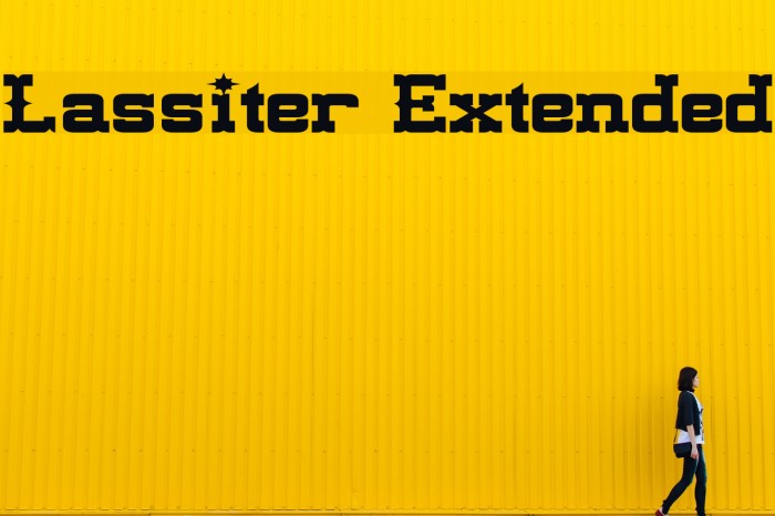 Lassiter Extended Font examples