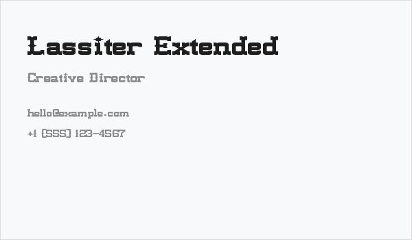 Lassiter Extended Business Card