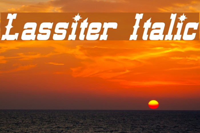 Lassiter Italic Font examples