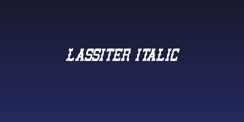 Lassiter Italic Social Header