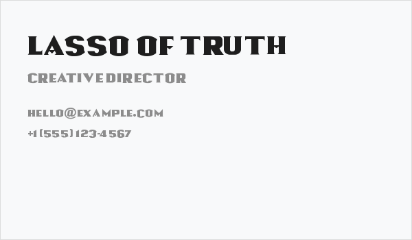 Lasso Of Truth Business Card