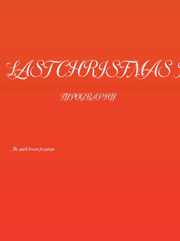 Last Christmas PERSONAL USE Regular Poster