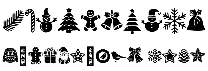 Last Christmas Symbols PERSONA Regular Font OTHER CHARS