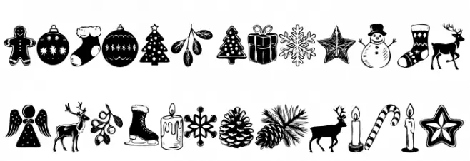 Last Christmas Symbols PERSONA Regular خط أحرف كبيرة