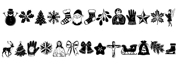 Last Christmas Symbols PERSONA Regular Font LOWERCASE
