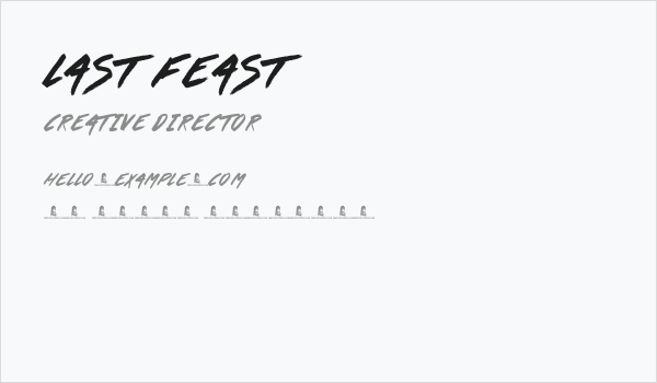 Last Feast Business Card
