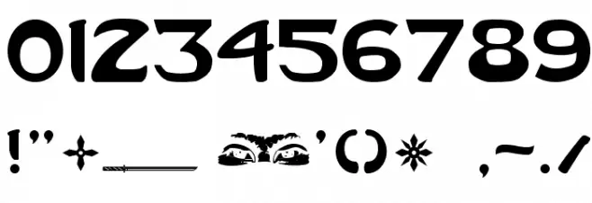 Last Ninja Font OTHER CHARS