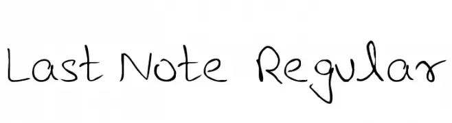 Last Note  Regular  font caratteri gratis