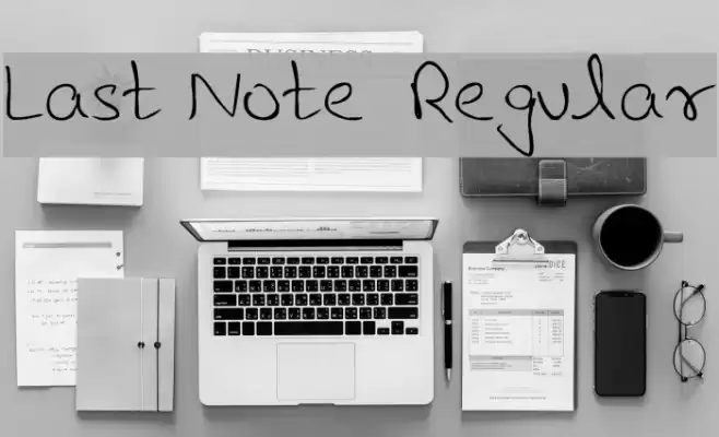 Last Note Regular フォント examples