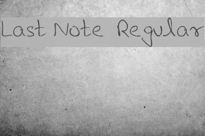 Last Note Regular フォント examples