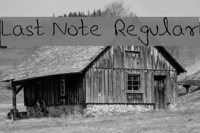 Last Note Regular フォント examples