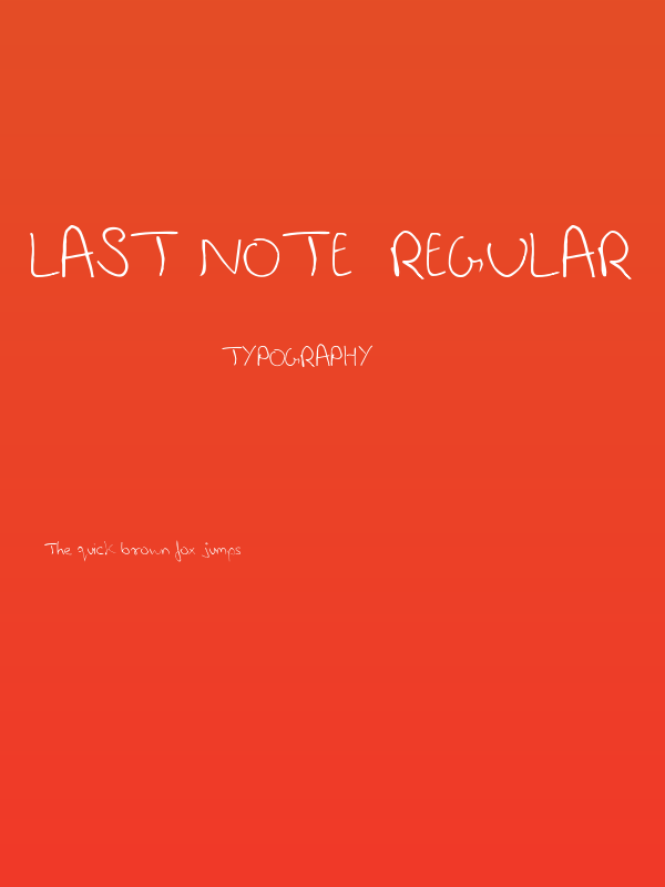 Last Note  Regular Poster
