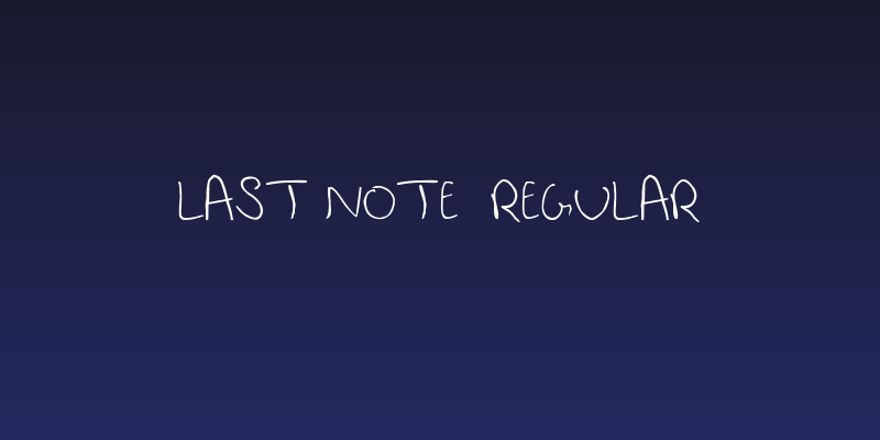 Last Note  Regular Social Header