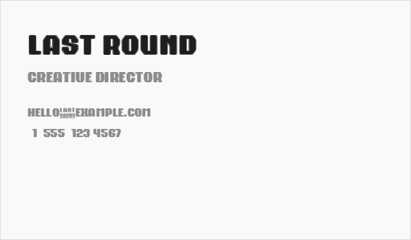 Last Round Business Card