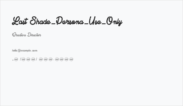 Last Shade_Persona_Use_Only Business Card