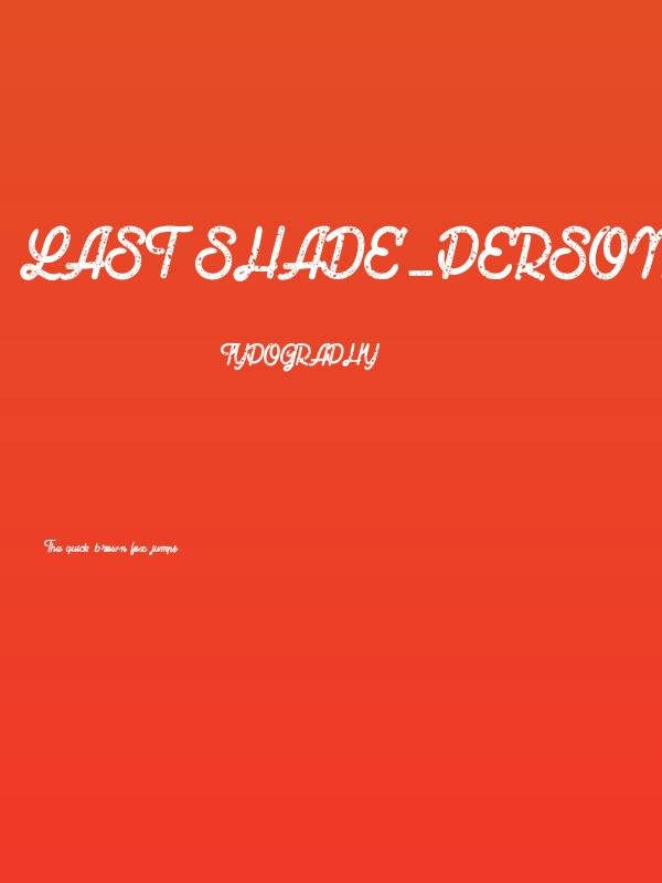 Last Shade_Persona_Use_Only Poster