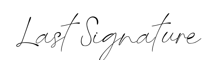 Last Signature  font caratteri gratis
