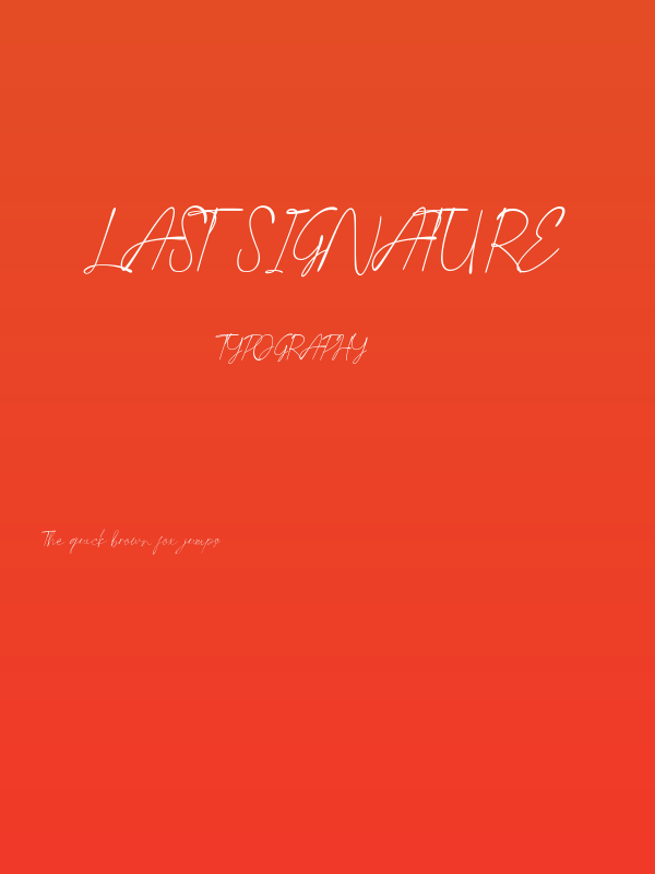 Last Signature Poster