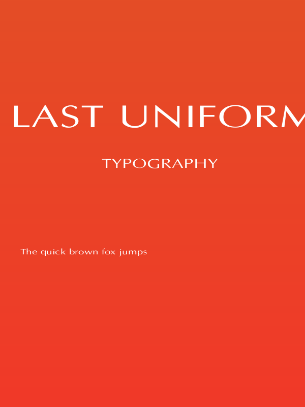 Last Uniform Poster