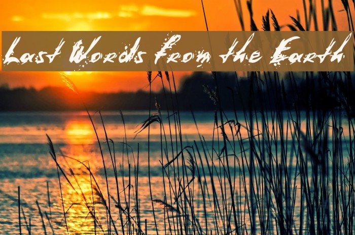 Last Words from the Earth Шрифта examples