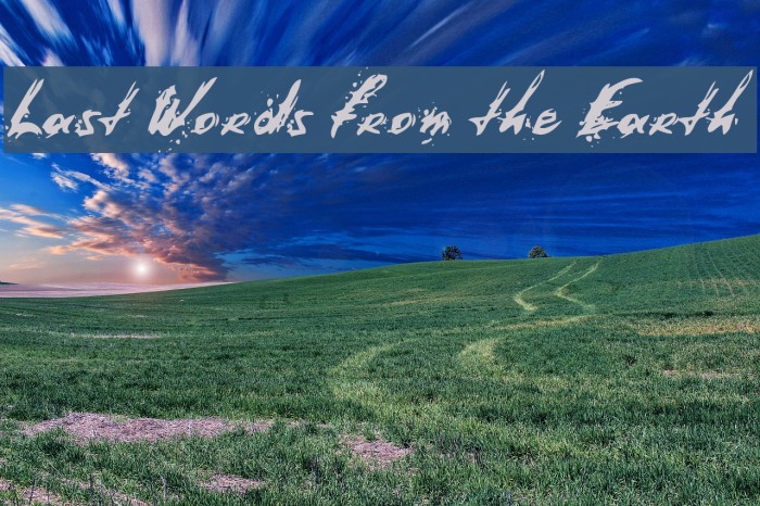 Last Words from the Earth Шрифта examples
