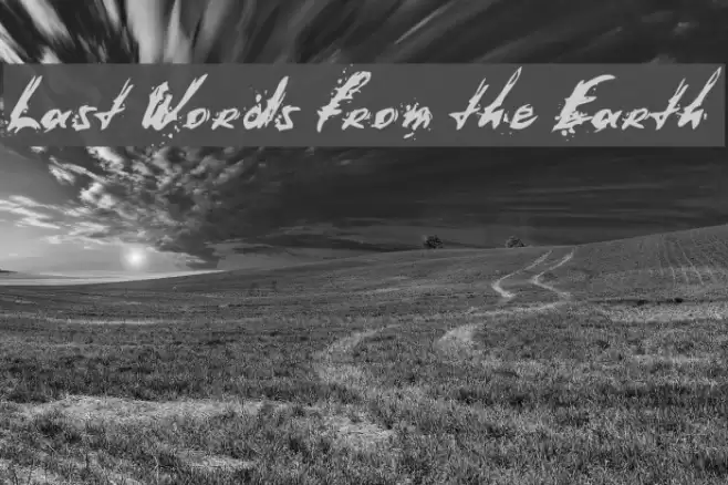Last Words from the Earth Шрифта examples