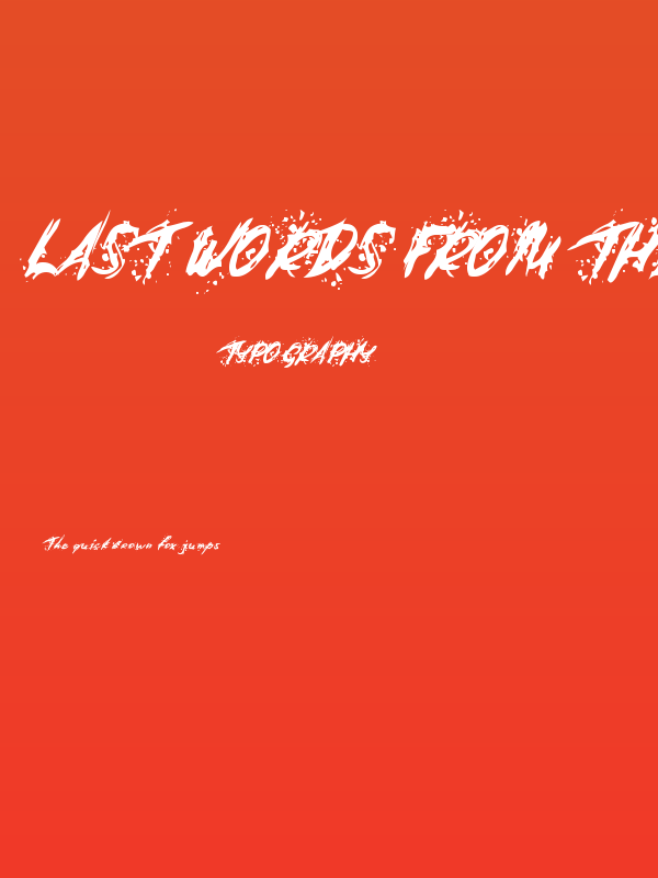 Last Words from the Earth Poster