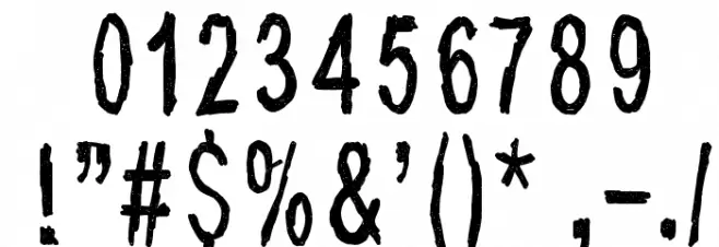 Last living souls Dirty Font OTHER CHARS