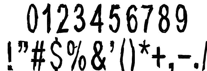 Last living souls Dirty Font OTHER CHARS