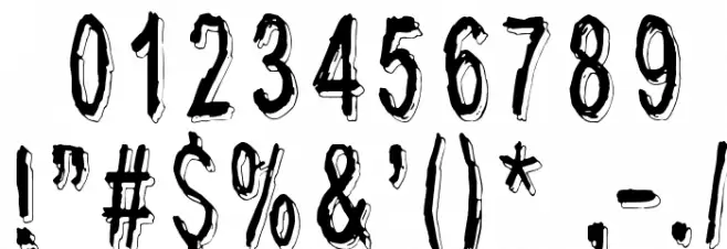 Last living souls Shadow Font OTHER CHARS