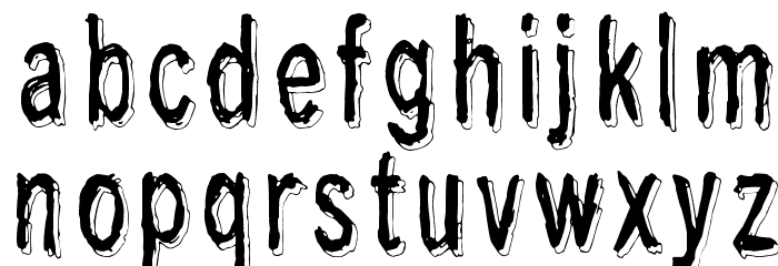 Last living souls Shadow Font LOWERCASE