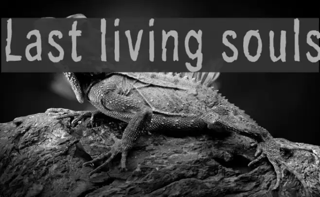 Last living souls Font examples