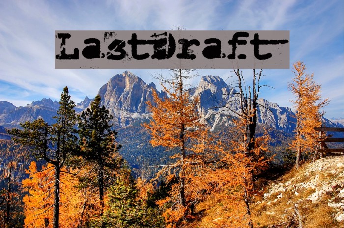 LastDraft Font examples