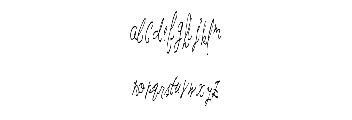 LastHand Font LOWERCASE