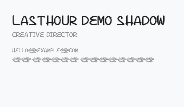 Lasthour Demo Shadow Business Card