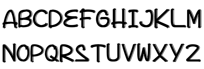 Lasthour Demo Shadow Font LOWERCASE