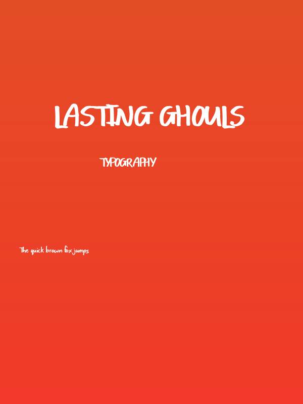 Lasting Ghouls Poster