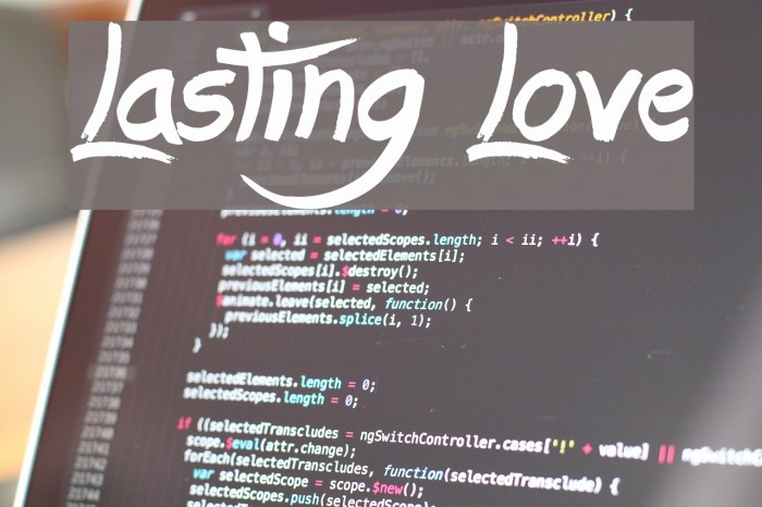 Lasting Love Font examples