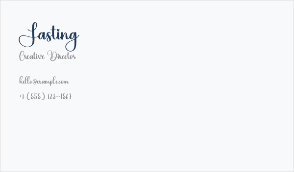 Lasting Business Card