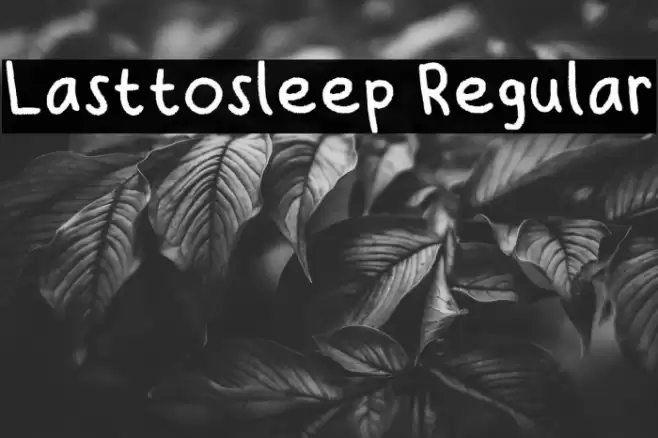 Lasttosleep Regular Font examples