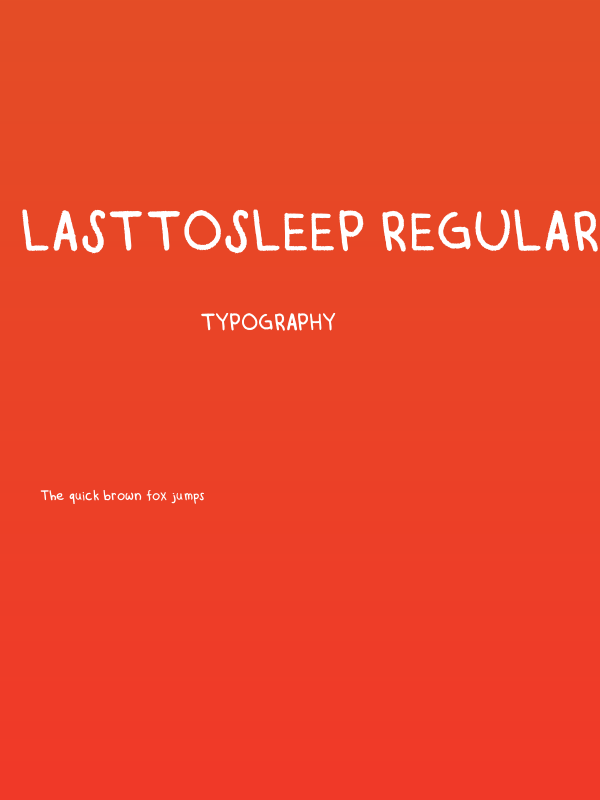 Lasttosleep Regular Poster