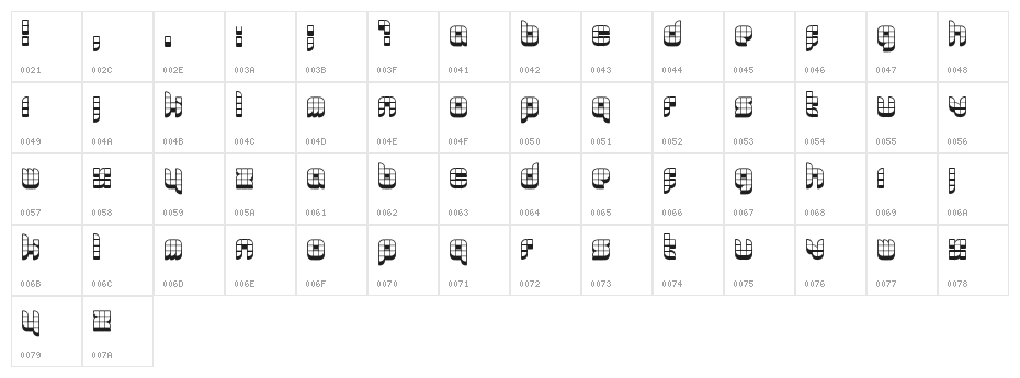 Lastu # 2 Character Map