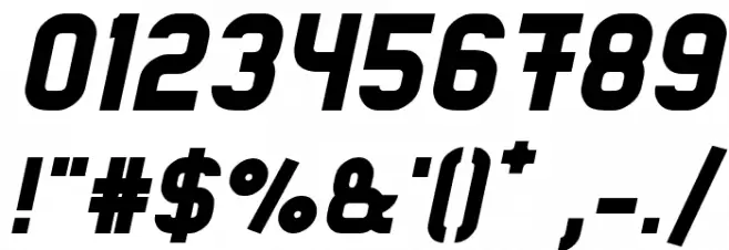 Lastwaerk black Oblique Font OTHER CHARS